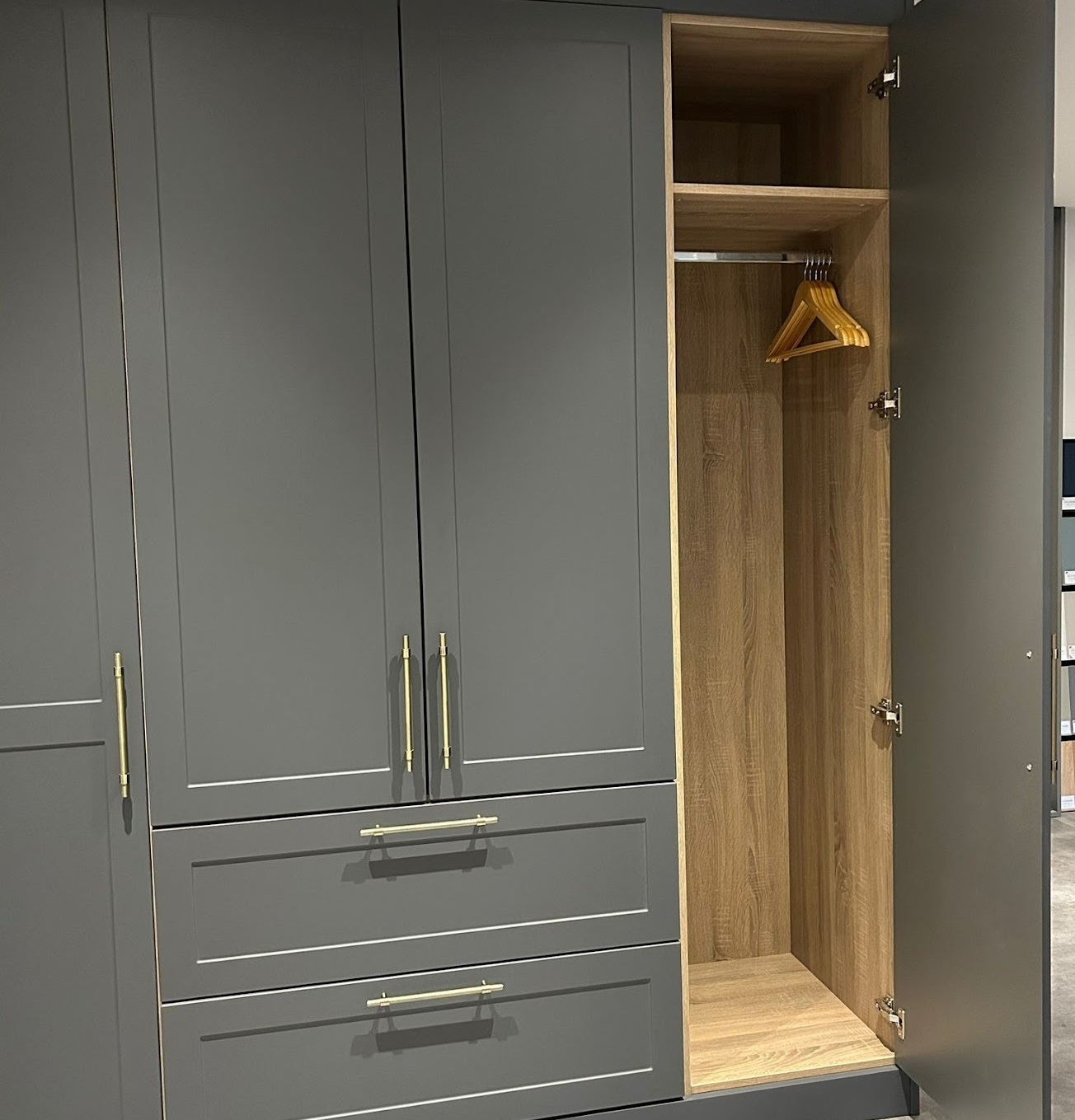 Bespoke fitted wardrobes with sliding doors, designed to maximise bedroom storage space