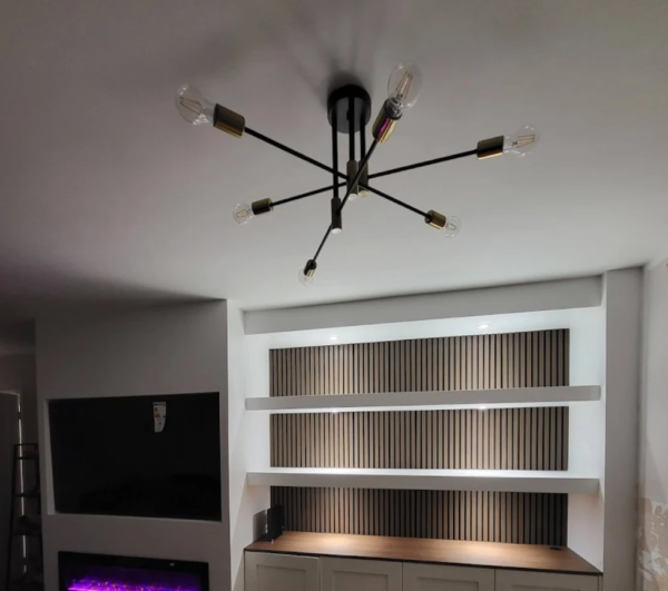 Bespoke fitted cabinet installed by Interiors by Build NE, Newcastle — part of Samantha Scullion's media wall project