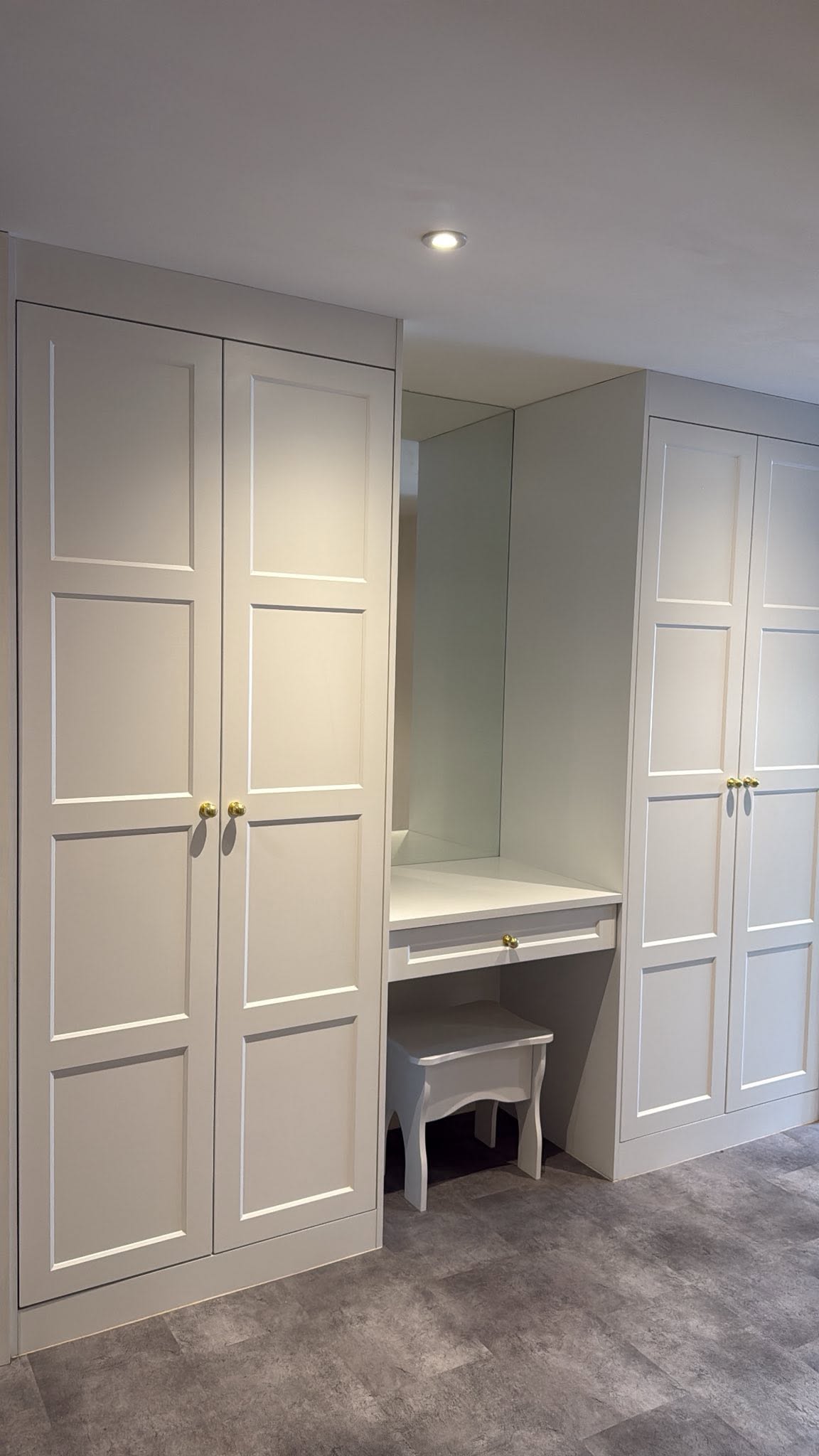 Fitted wardrobes and dressing table built for a Morpeth home by Interiors By Build NE